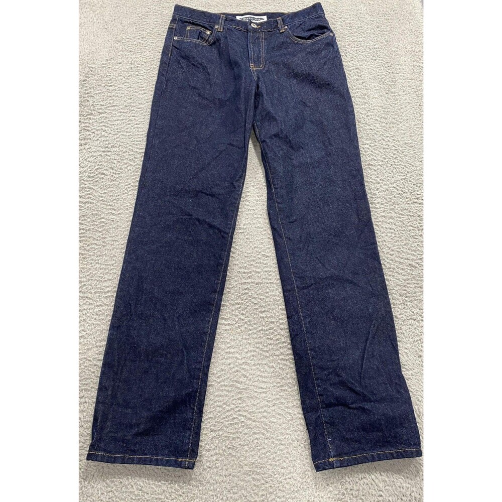 Vintage Anchor Blue Jeans Womens 13 Blue High Rise Straight Leg Denim Made USA